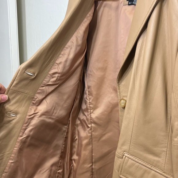 Colebrook Tan Leather Jacket Blazer Size M - Picture 10 of 12